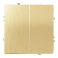 Изображение Выключатель встраиваемый VOLTUM S70 Metal двухклавишный 10А (латунь)