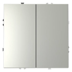 Изображение Выключатель встраиваемый VOLTUM S70 двухклавишный 10А (сталь)